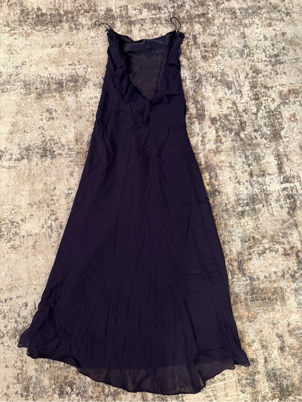 Sleek Black Spaghetti-Strap Maxi Dress - Picture 2 of 3